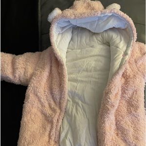 Baby fur winter suit